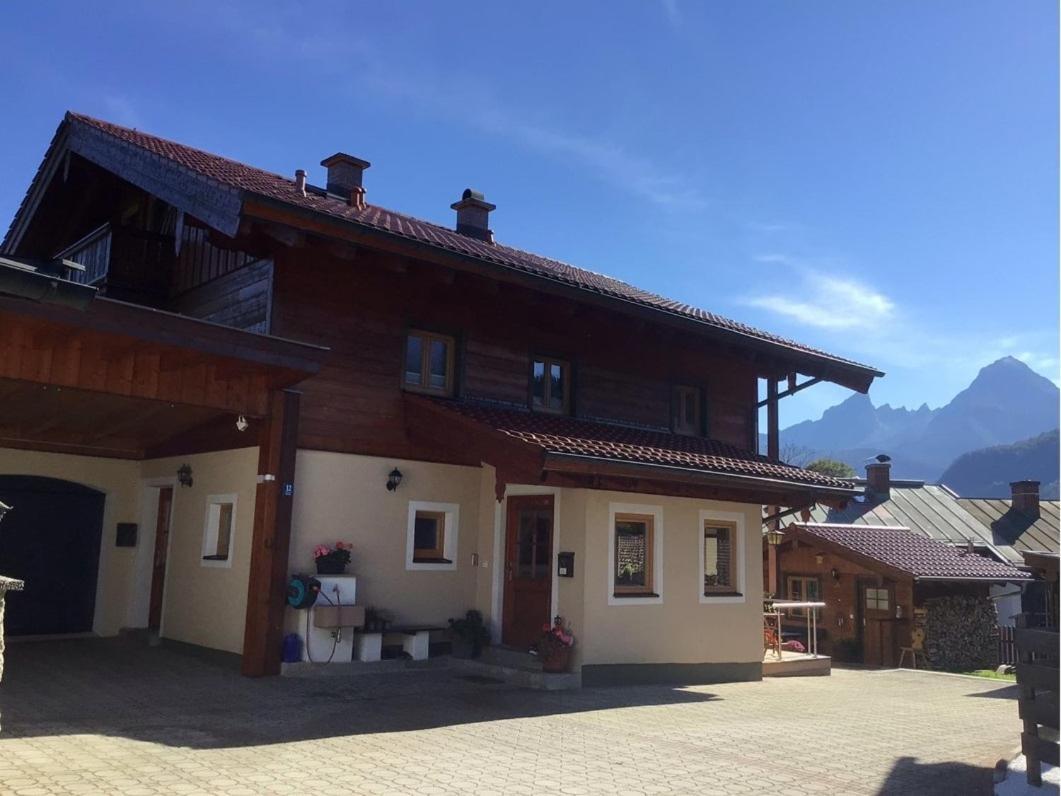 Ferienwohnung Lederhose Bischofswiesen Esterno foto
